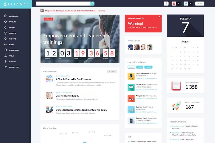Alliance - Responsive Bootstrap Admin Template