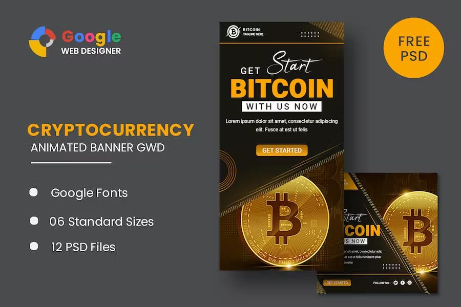 Bitcoin Animated Banner Google Web Designer