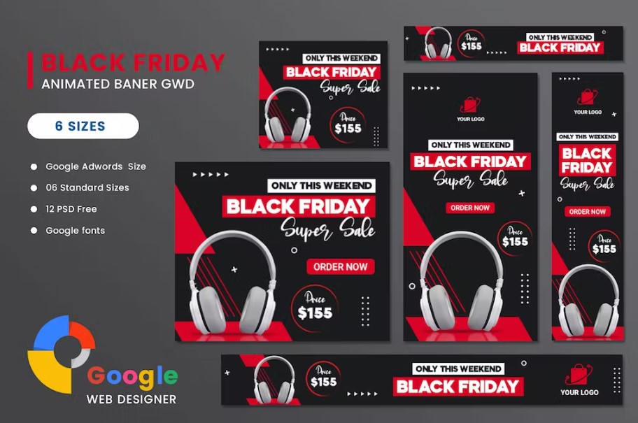 Product Sale Black Friday HTML5 Banner Ads GWD