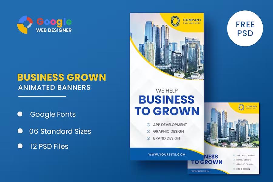 Business Grown Animated Banner GWD