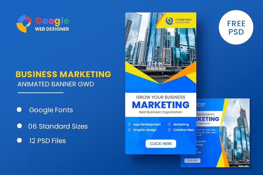 Business Marketing Animated Banner GWD