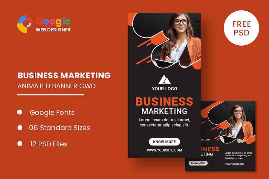 Business Marketing Animated Banner GWD