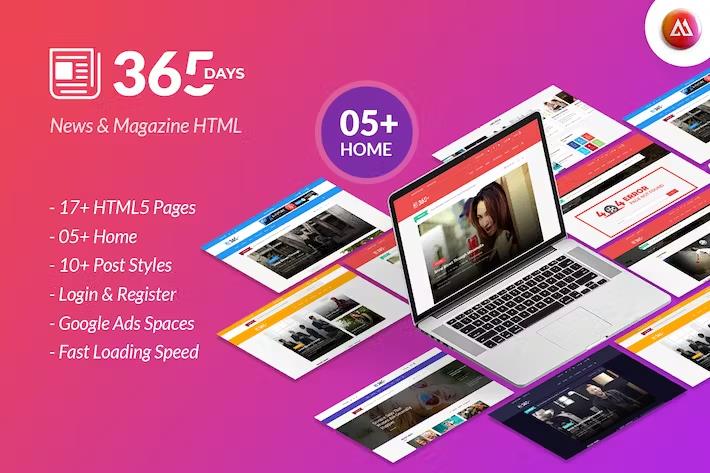 365 Days | News HTML Template listing image