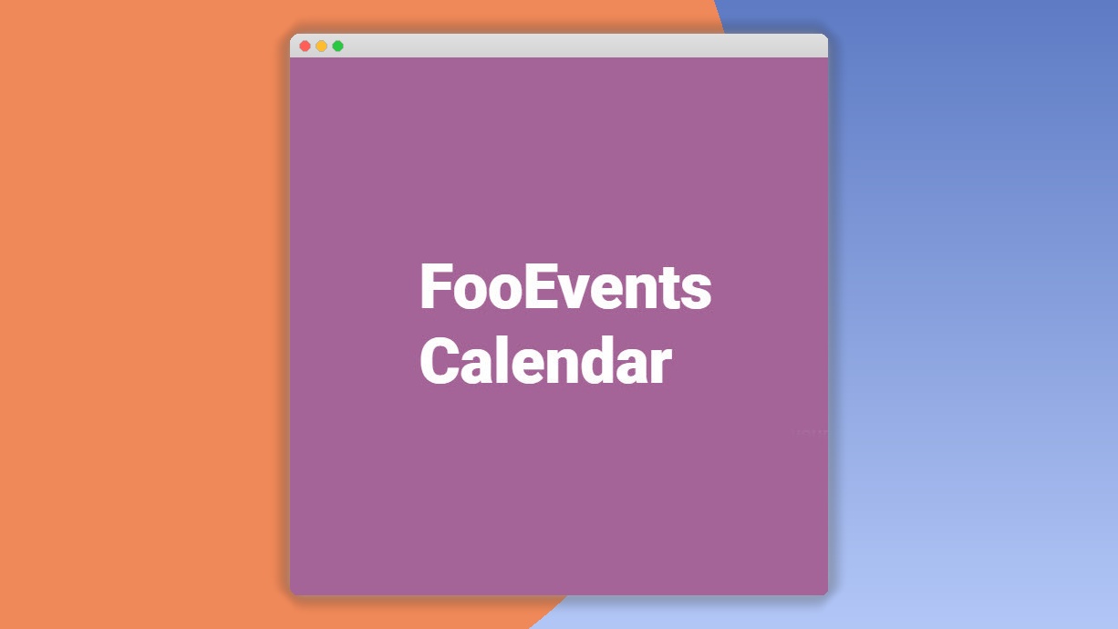 FooEvents Calendar