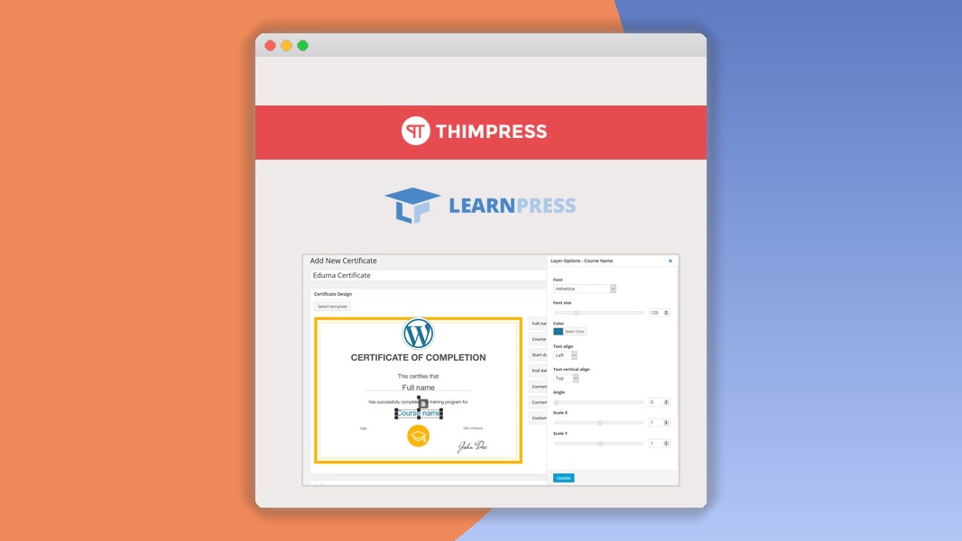 LearnPress Certificates Add-on