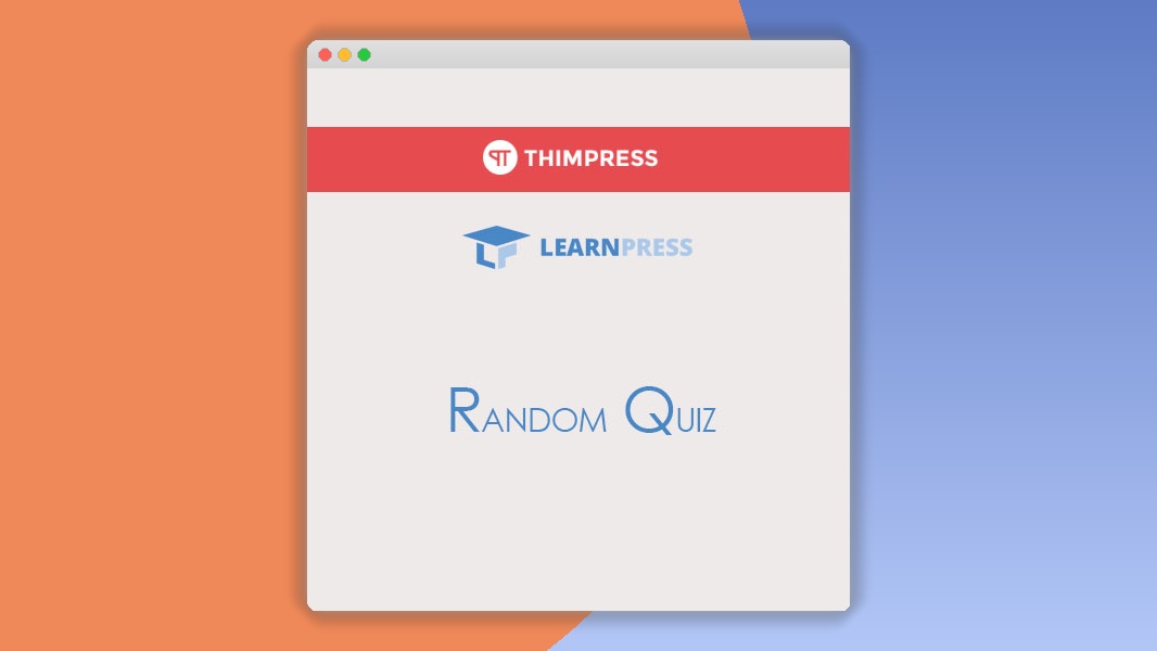 LearnPress Random Quiz Add-on
