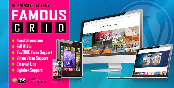 Famous - Responsive Image And Video Grid Gallery WordPress Plugin