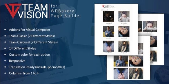 Teamvision - Team Addons for WPBakery Page Builder