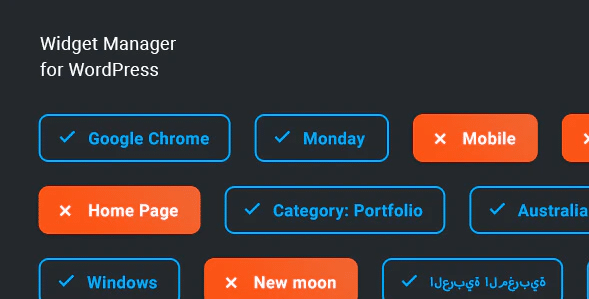 Widget Manager – WordPress Widgets Management System
