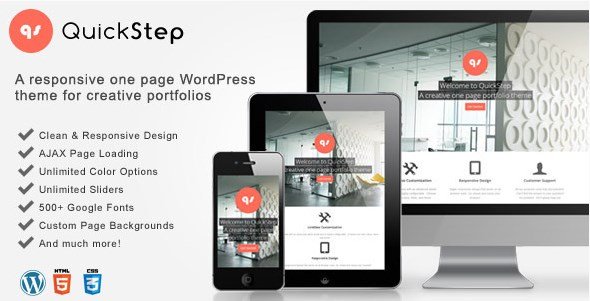 QuickStep - Responsive One Page Portfolio Theme