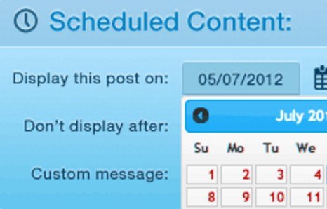 WPMU DEV Schedule Selected Content