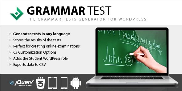 Grammar Test WordPress Plugin