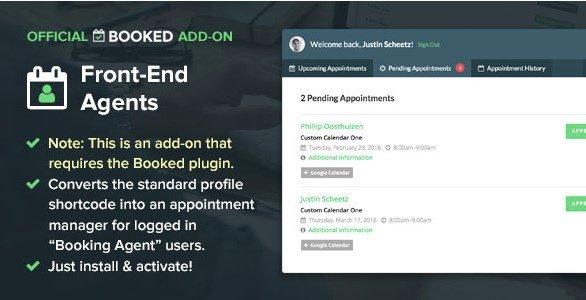 Booked Front-End Agents (Add-On)