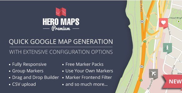 Hero Maps Premium - Responsive Google Maps Plugin