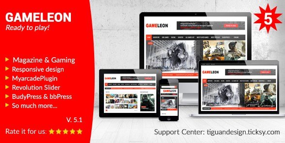 Gameleon - WordPress Magazine & Arcade Theme