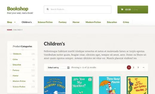 WooThemes Bookshop Storefront WooCommerce Theme