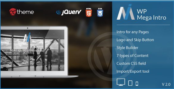 WP Mega Intro - Amazing Intro Pages for WP