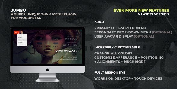 Jumbo - A 3-in-1 Full-Screen Menu For WordPress