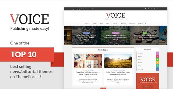 Voice - Clean News Magazine WordPress Theme