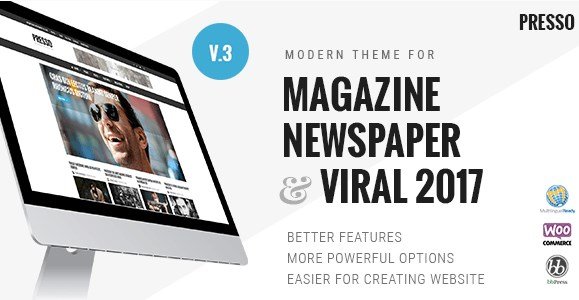 PRESSO - Modern Magazine Newspaper Viral Theme
