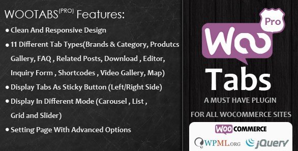 Woocommerce Tabs Pro - Extra Tabs for Product Page