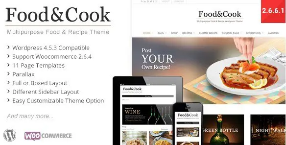 Food & Cook - Multipurpose Food Recipe WP Theme