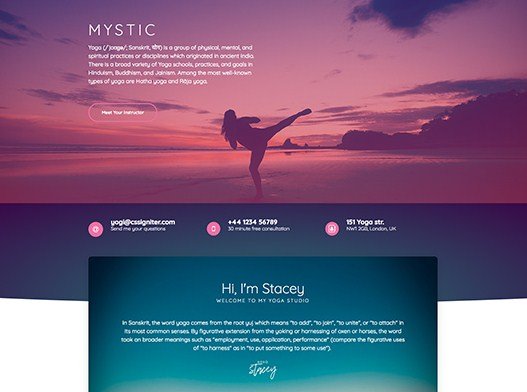 Elementorism Mystic Landing Page