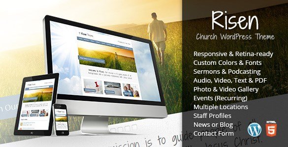 Risen - Church WordPress Theme Responsive