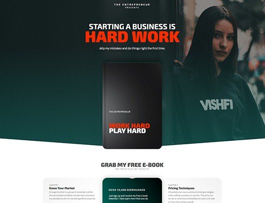 Elementorism The Entrepreneur Landing Page