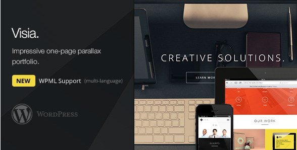 Visia - Responsive One Page Retina WordPress Theme