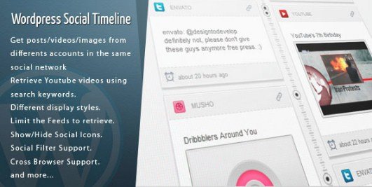 Wordpress Social Timeline Wordpress Plugin