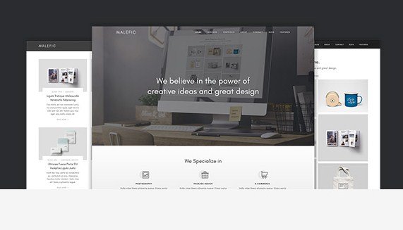 Malefic - Multipurpose One Page Responsive WordPress Theme