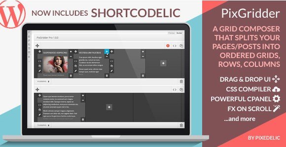 PixGridder Pro Page Grid Composer for Wordpress