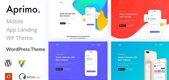 Aprimo - Mobile & App Landing WordPress Theme
