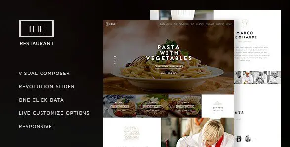 The Restaurant - Restaurant and Catering One Page Theme