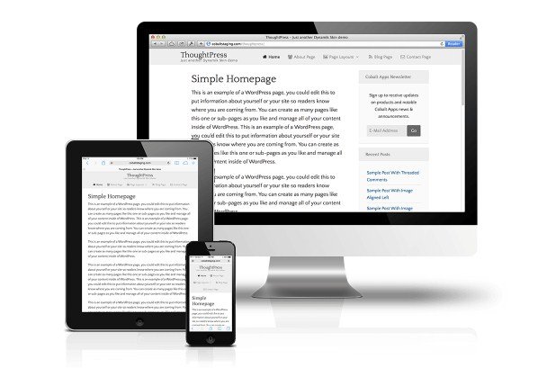 CobaltApps ThoughtPress Skin for Dynamik Website Builder