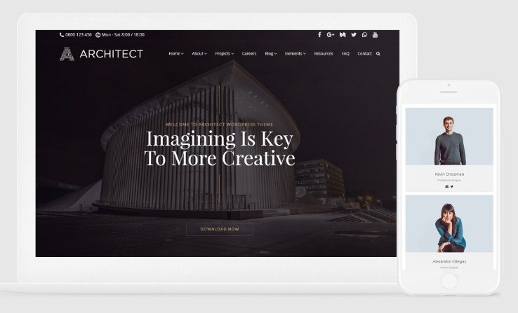 VisualModo Architect WordPress Theme