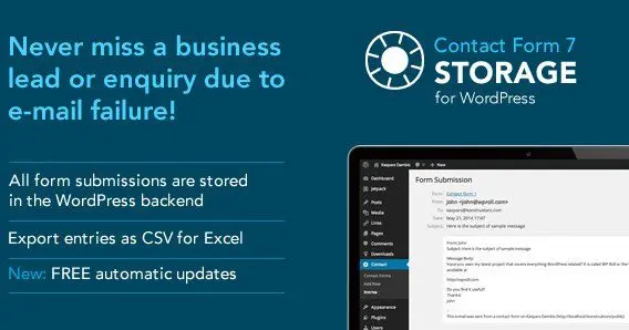 Storage for Contact Form 7