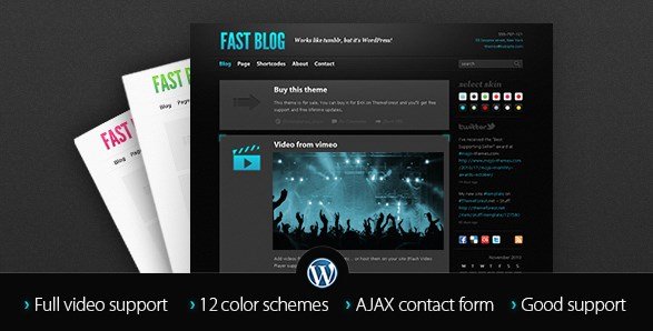 Fast Blog Wordpress Theme
