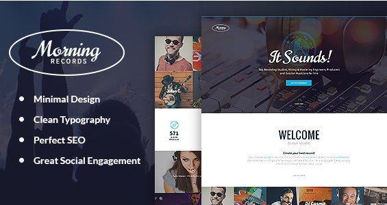 Morning Records - Sound Recording Studio WP Theme