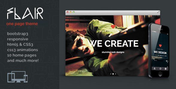 Flair - One Page Responsive WordPress Theme