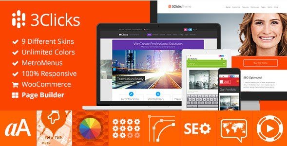3Clicks - Responsive Multi-Purpose WordPress Theme