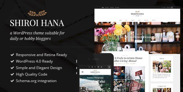 Shiroi Hana - An Elegant Blogging Theme