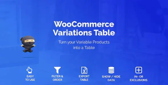 WooCommerce Variations Table