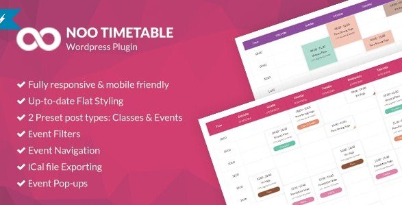 Noo Timetable – Responsive Calendar & Auto Sync WordPress Plugin