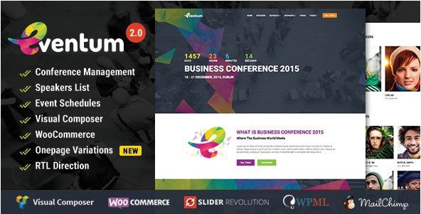 Eventum - Conference & Event WordPress Theme