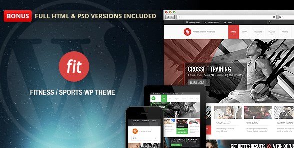 FIT - Fitness/Gym Responsive WordPress Theme