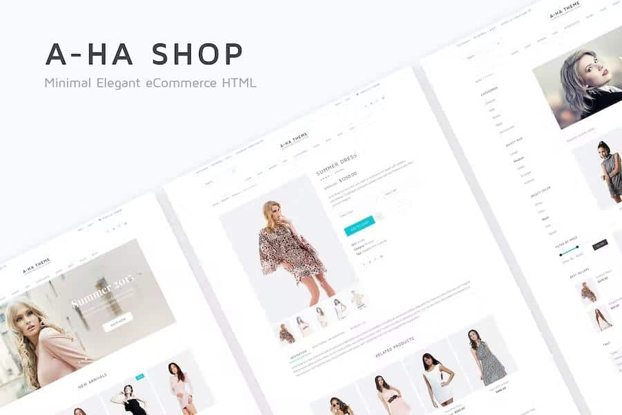 A-ha Shop - Minimal Elegant eCommerce HTML Template