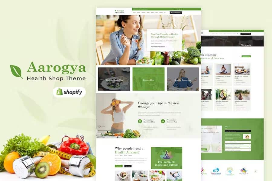 Aarogya - Healthcare Nutrition and Wellness Shopify Theme