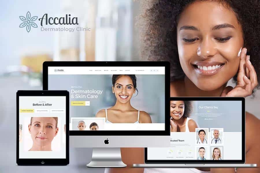 Accalia - Dermatology Clinic & Cosmetology Center Medical WordPress Theme + Elementor